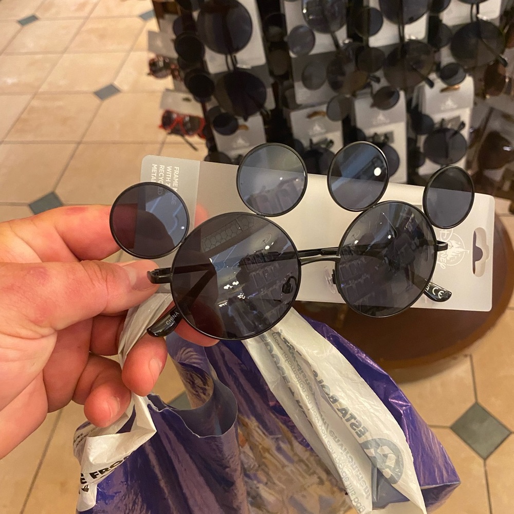 Disney Black Round Mickey Ear Sunglasses